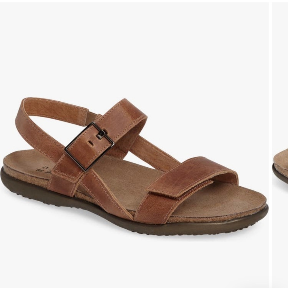 Naot Norah Sandals - Latte Brown Leather